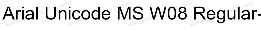 Arial Unicode MS W08 Regular字体转换
